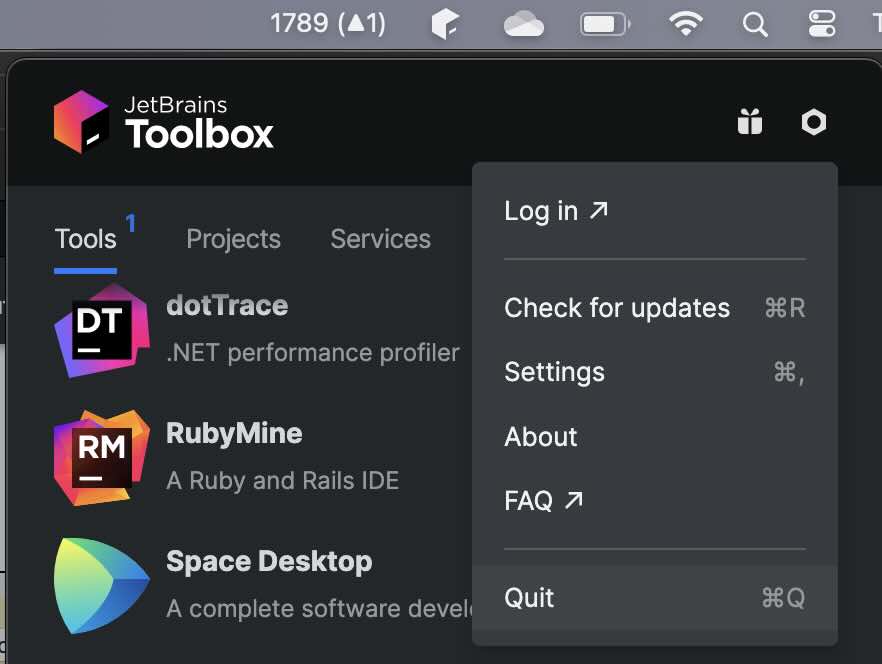 How to remove JetBrains Toolbox from Mac Startup